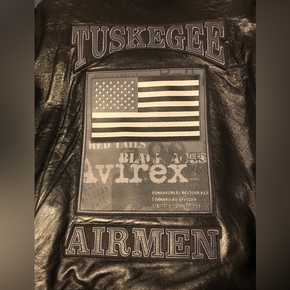 Vintage 2002 AVIREX NY TUSKEGEE AIRMEN BOMBER LEATHER Jacket 3XL RECEIPT Supreme - Picture 14 of 16